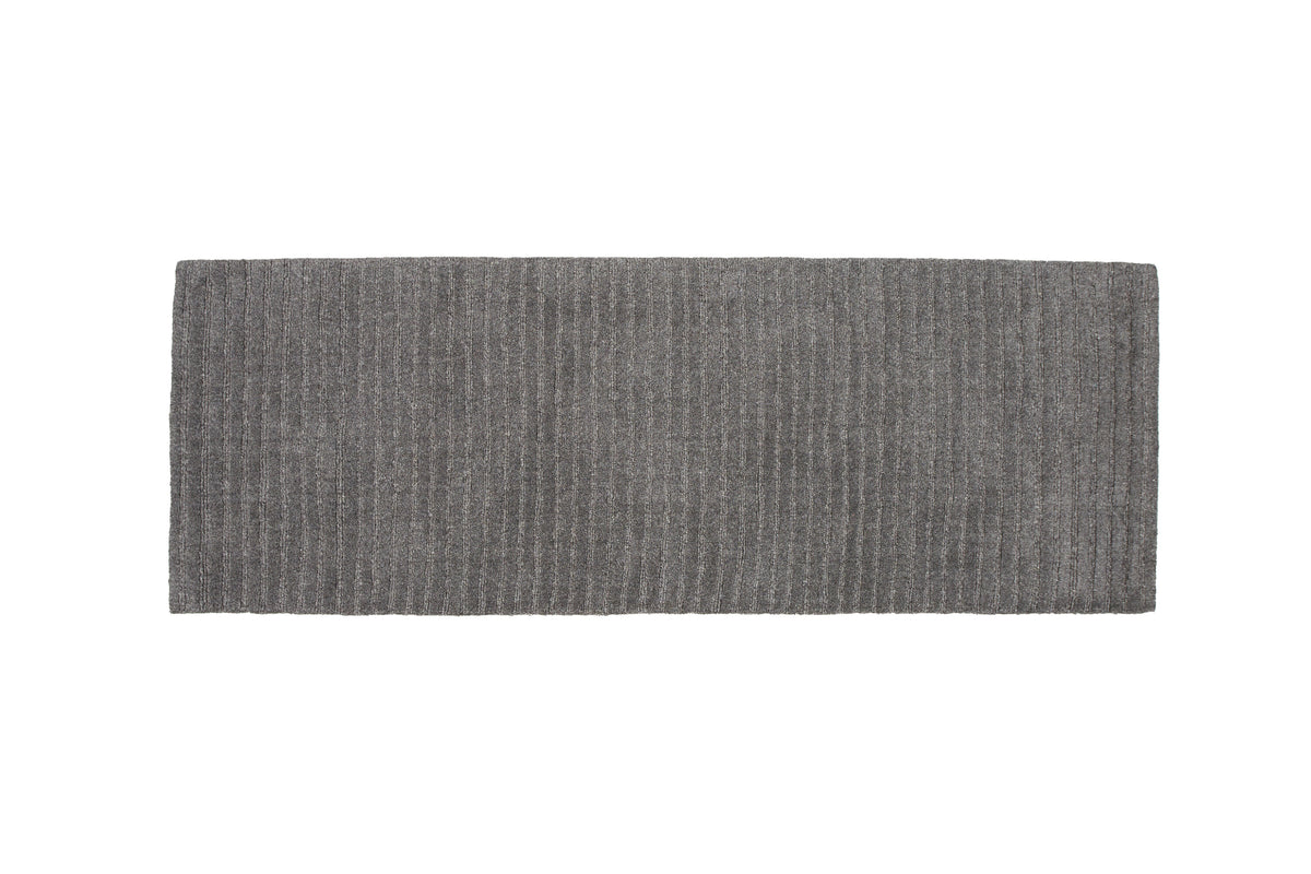 Milton tæppeløber - 200 × 70 cm - mørkegrå - billede 1