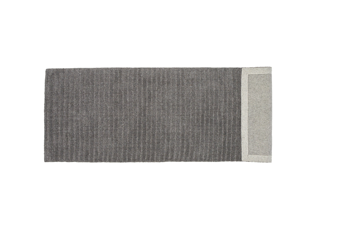Milton tæppeløber - 200 × 70 cm - mørkegrå - billede 2
