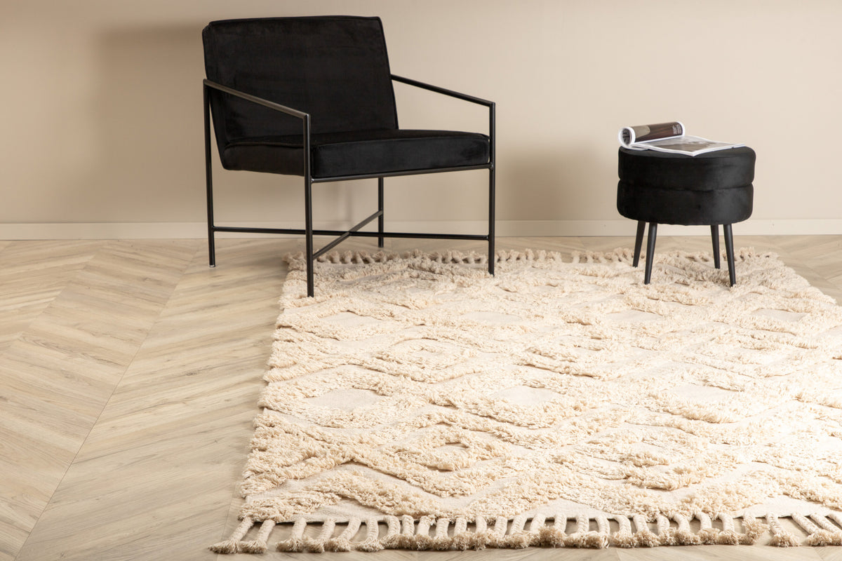 Hilma gulvtæppe - 230 × 160 cm - beige, natur - billede 5