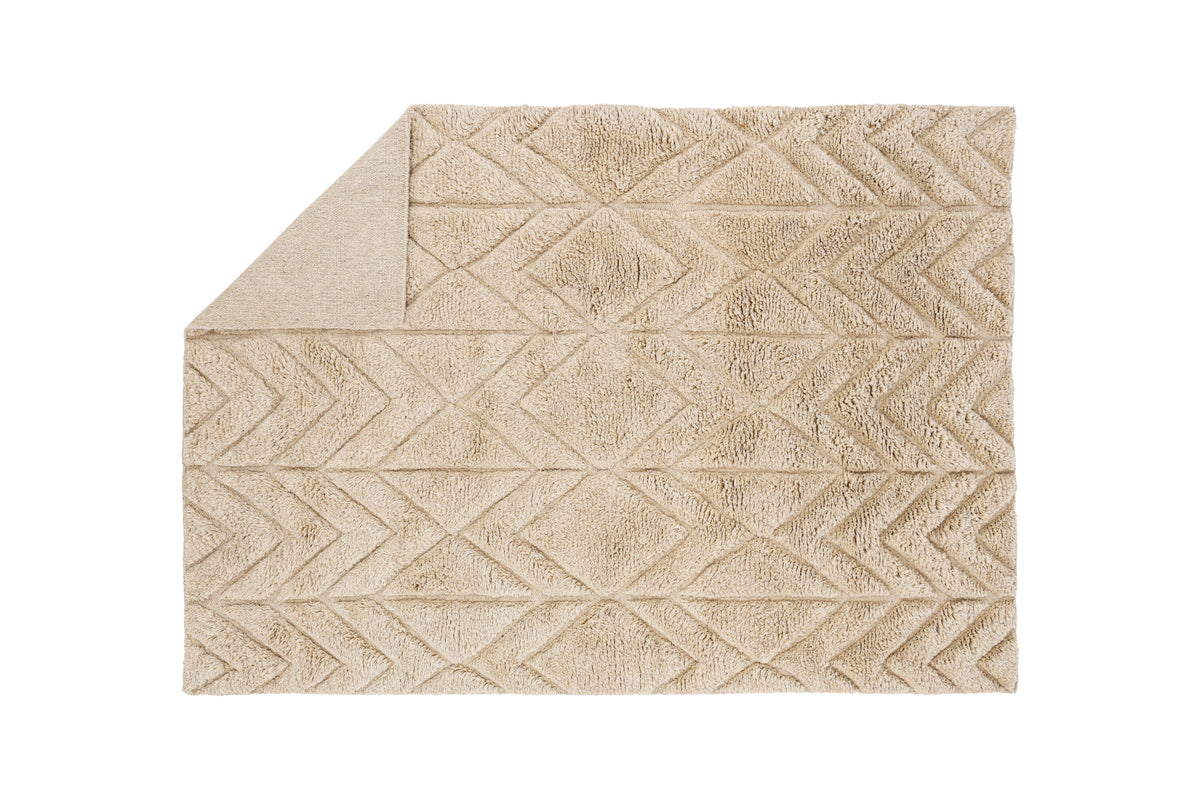 Zoe gulvtæppe - 300 × 200 cm - beige - billede 2
