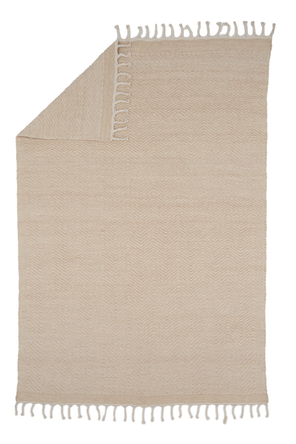 Loke gulvtæppe - 230 × 160 cm - beige, hvid - billede 10