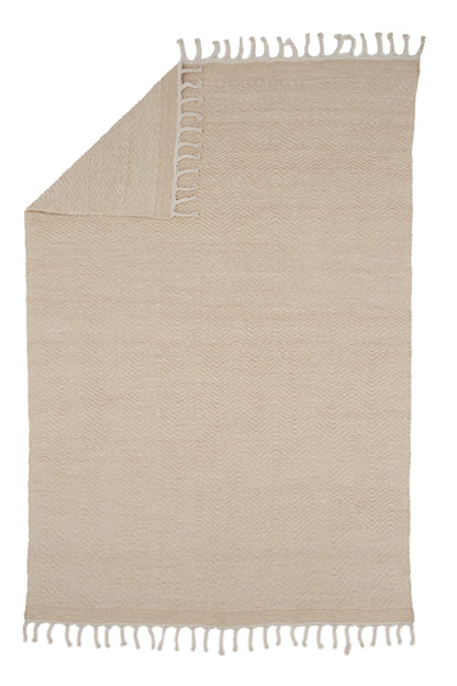 Loke gulvtæppe - 230 × 160 cm - beige, hvid - billede 10
