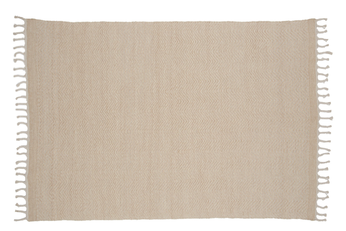 Loke gulvtæppe - 300 × 200 cm - beige, hvid - billede 1