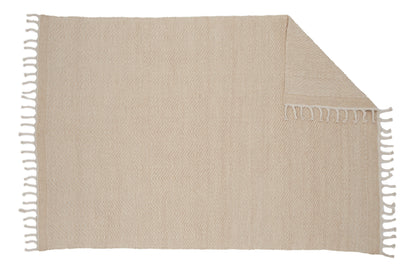 Loke gulvtæppe - 300 × 200 cm - beige, hvid - billede 2