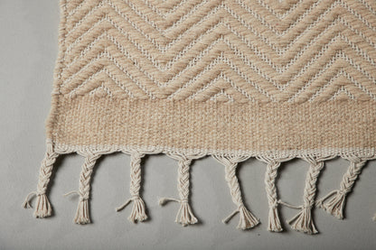 Loke gulvtæppe - 300 × 200 cm - beige, hvid - billede 8