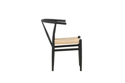 Alfons spisebordsstol - sort, beige - billede 10