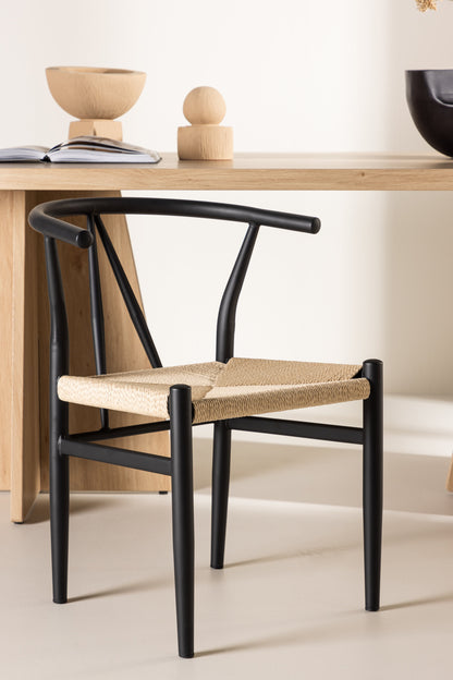 Alfons spisebordsstol - sort, beige - billede 17