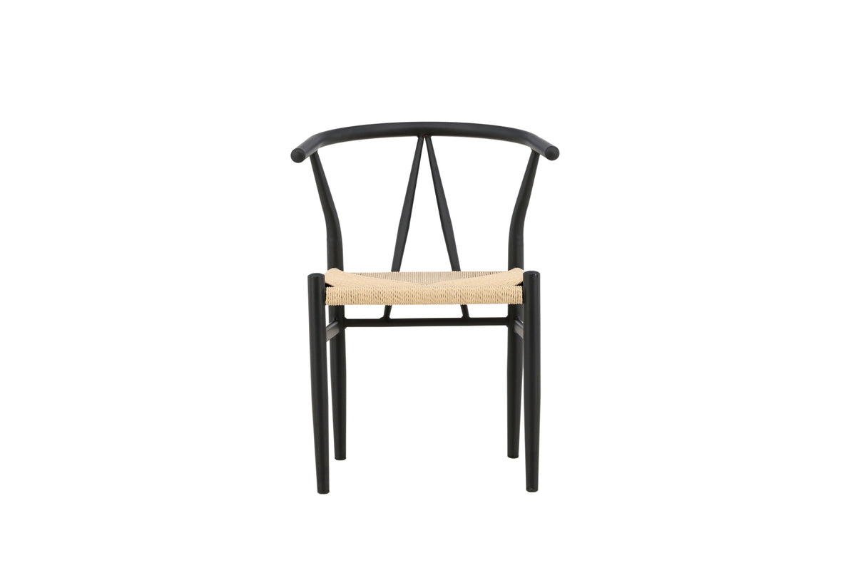 Alfons spisebordsstol - sort, beige - billede 1