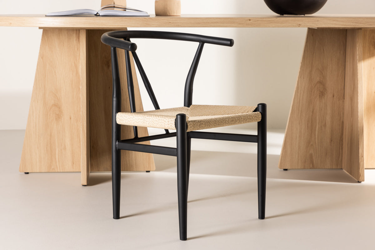 Alfons spisebordsstol - sort, beige - billede 13