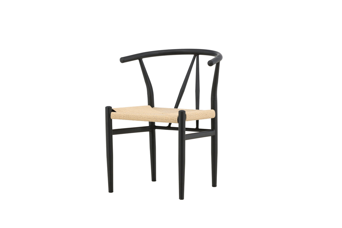 Alfons spisebordsstol - sort, beige - billede 2