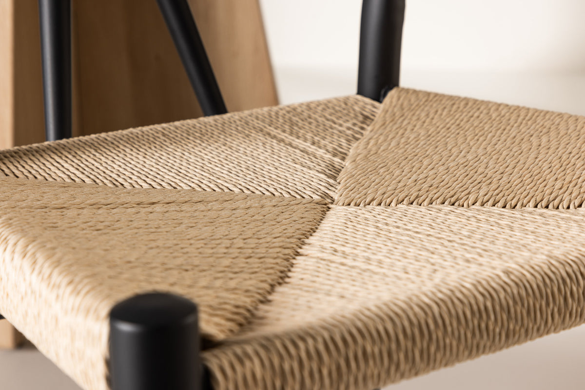 Alfons spisebordsstol - sort, beige - billede 14