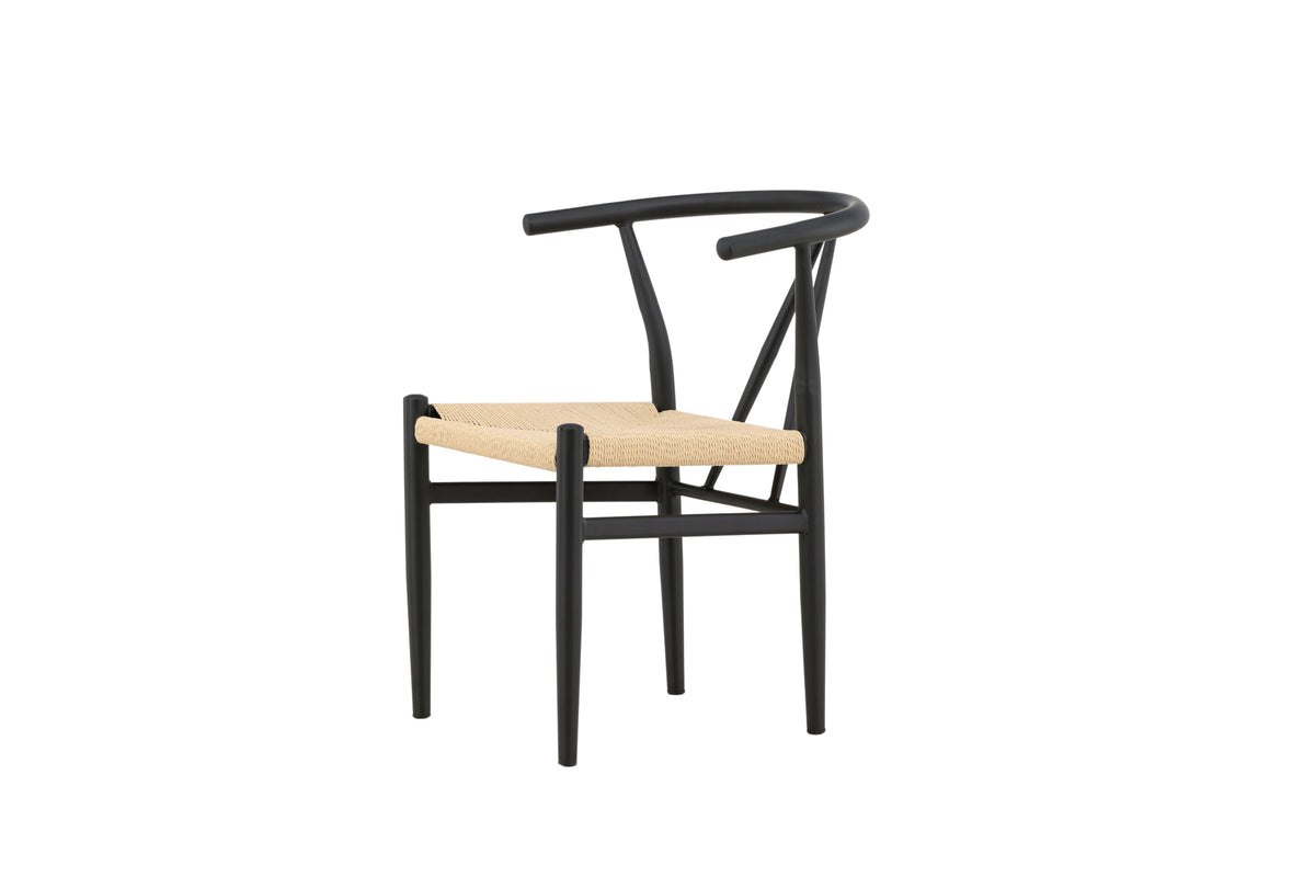 Alfons spisebordsstol - sort, beige - billede 3