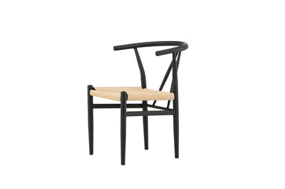 Alfons spisebordsstol - sort, beige - billede 3