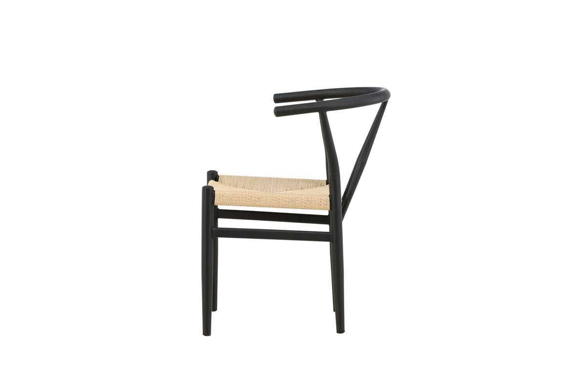 Alfons spisebordsstol - sort, beige - billede 4