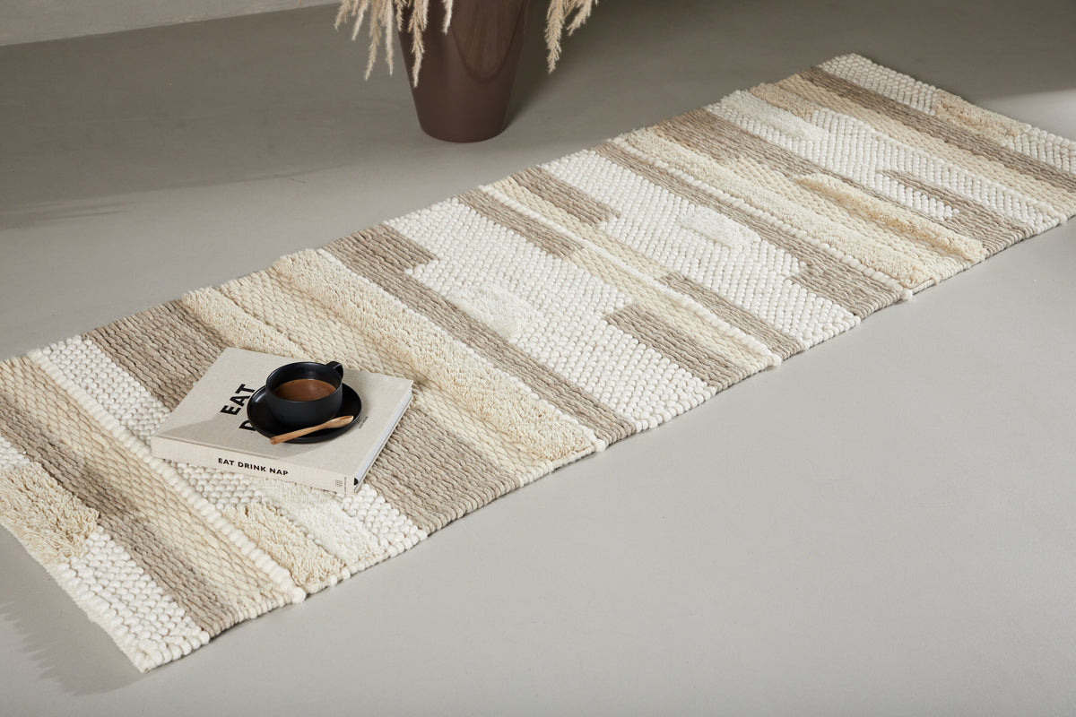 Sixten tæppeløber - 200 × 70 cm - beige, flerfarvet - billede 4