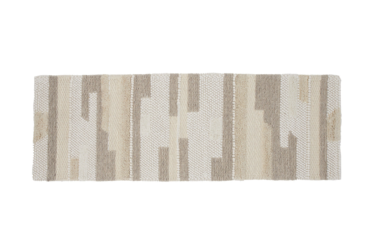 Sixten tæppeløber - 200 × 70 cm - beige, flerfarvet - billede 1