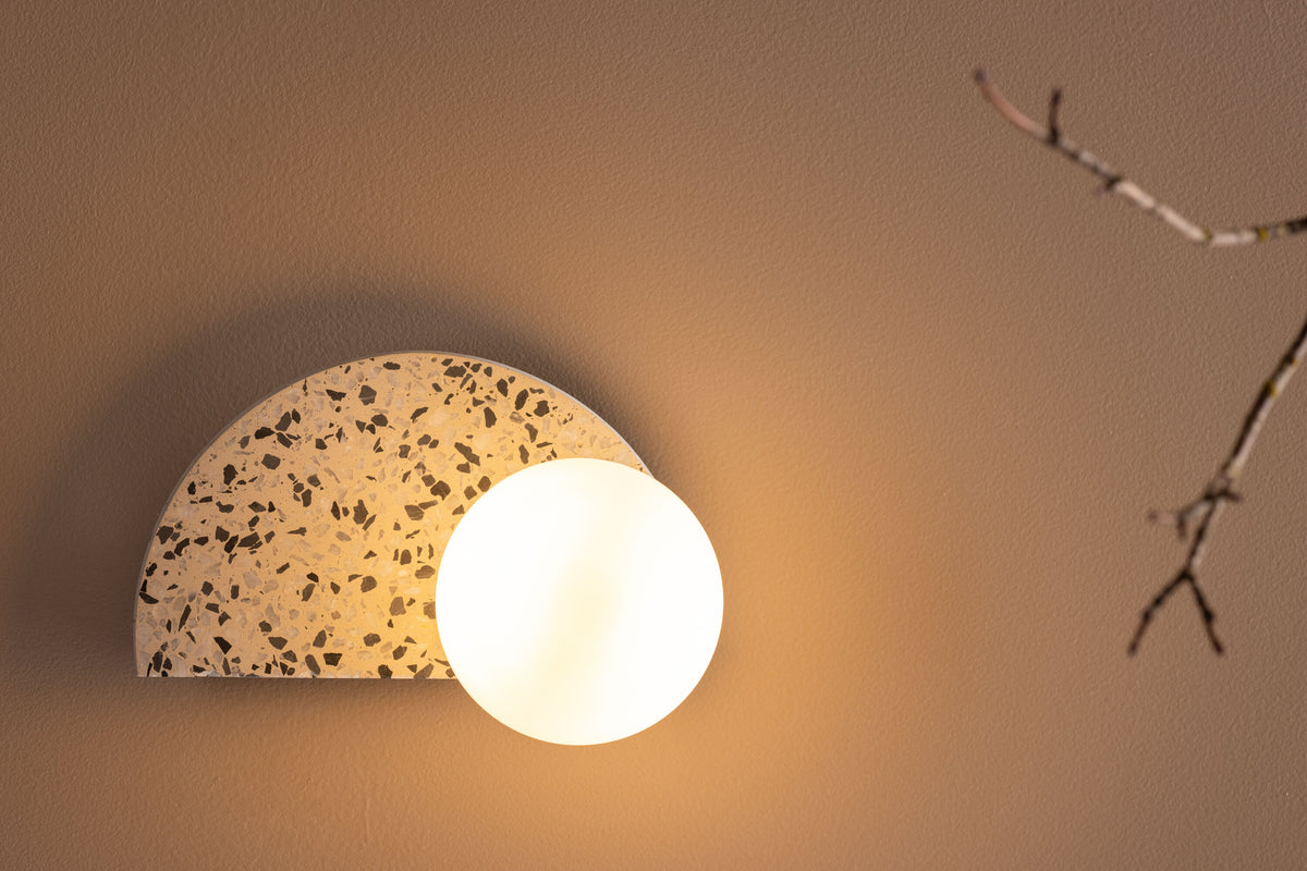 Abbeville væglampe - hvid, terrazzo - billede 10