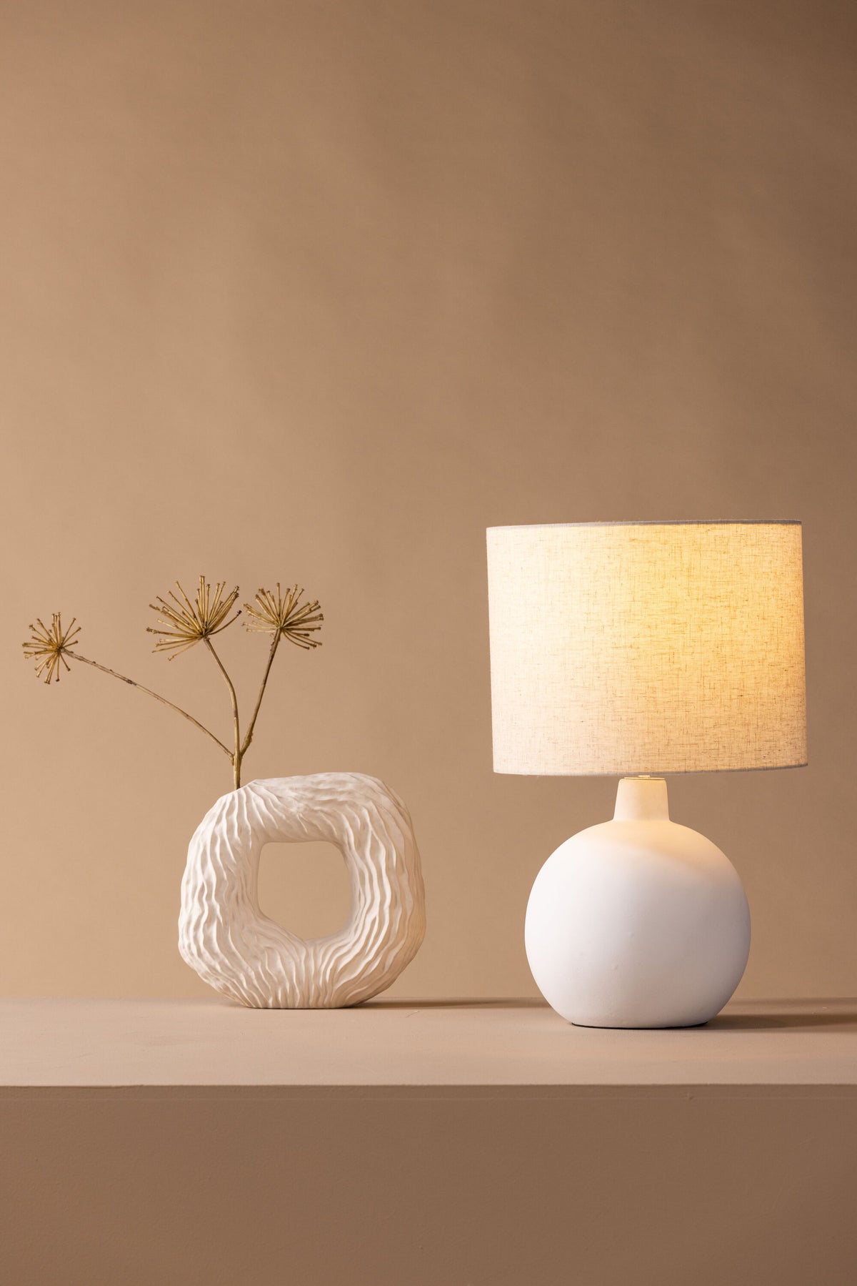 Torcello bordlampe - beige, hvid - billede 19