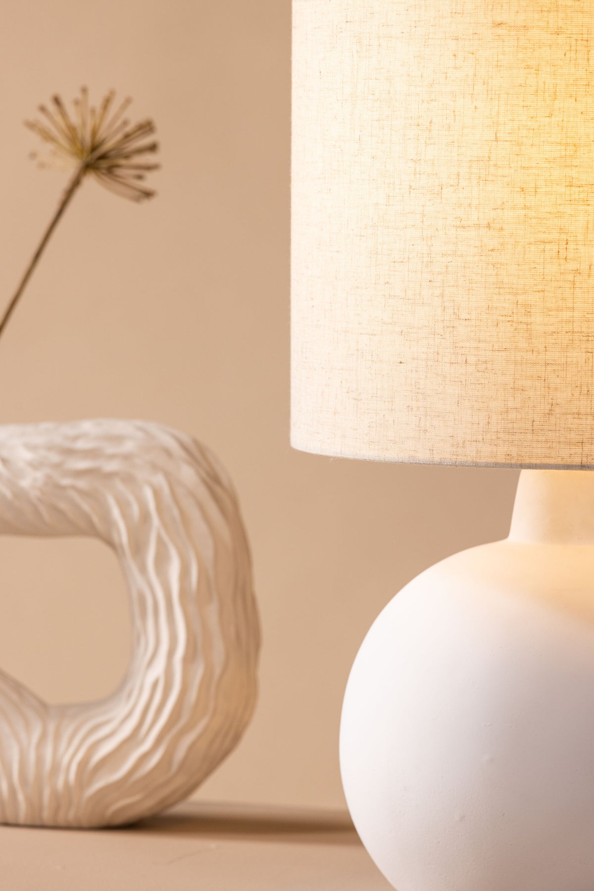 Torcello bordlampe - beige, hvid - billede 21