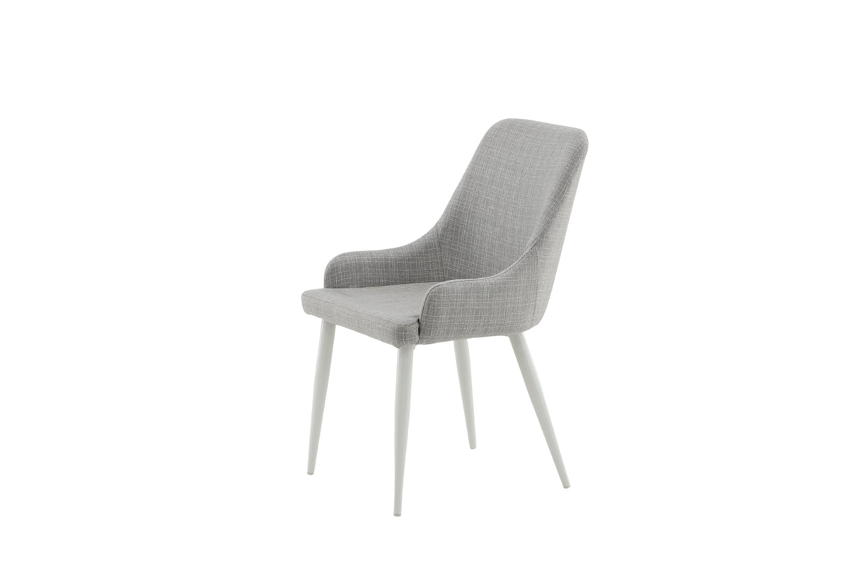 Plaza spisebordsstole - grå, hvid - 2 stk. - billede 4