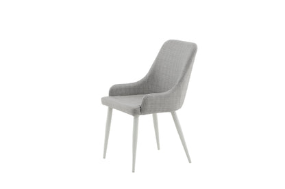 Plaza spisebordsstole - grå, hvid - 2 stk. - billede 4
