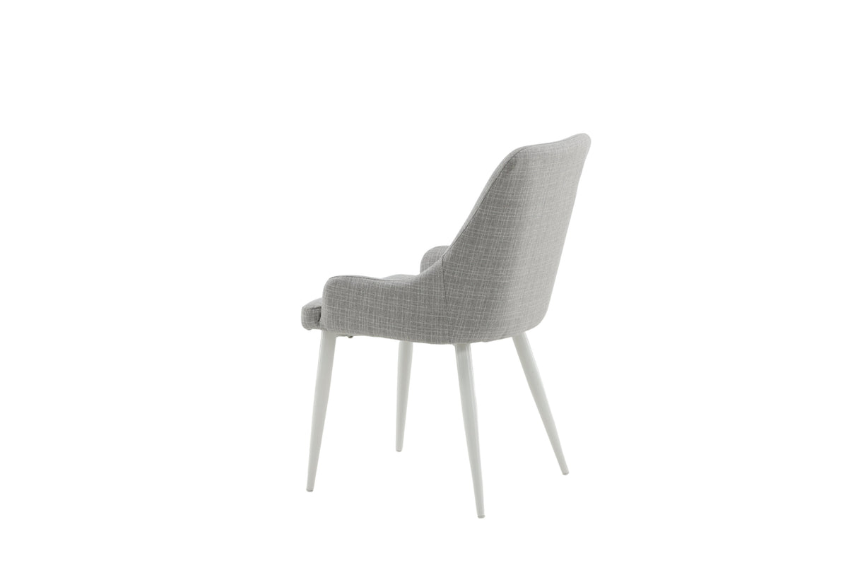 Plaza spisebordsstole - grå, hvid - 2 stk. - billede 6