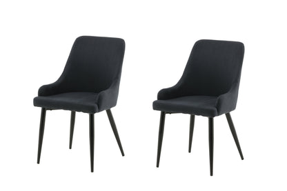 Plaza spisebordsstole - sort - 2 stk. - billede 2