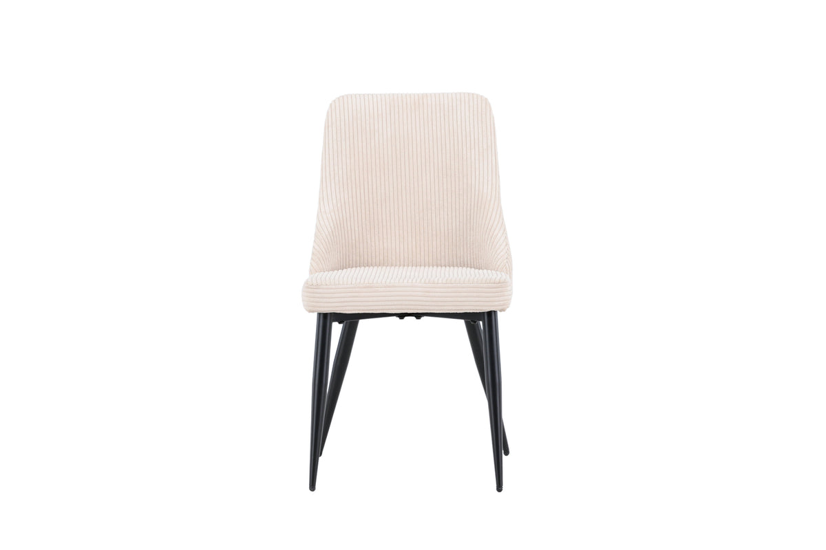 Leone spisebordsstole - beige, sort - 2 stk. - billede 1
