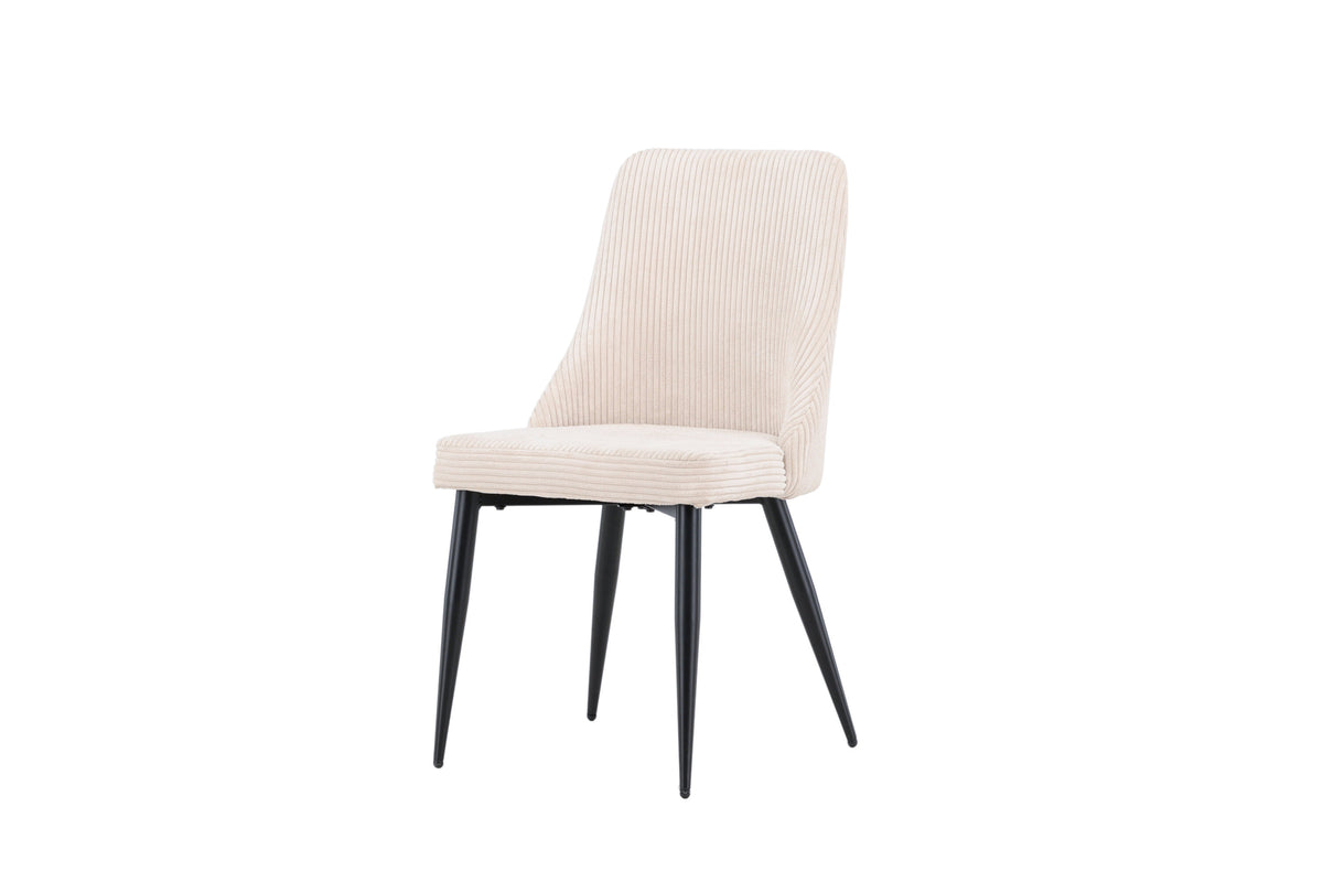 Leone spisebordsstole - beige, sort - 2 stk. - billede 3