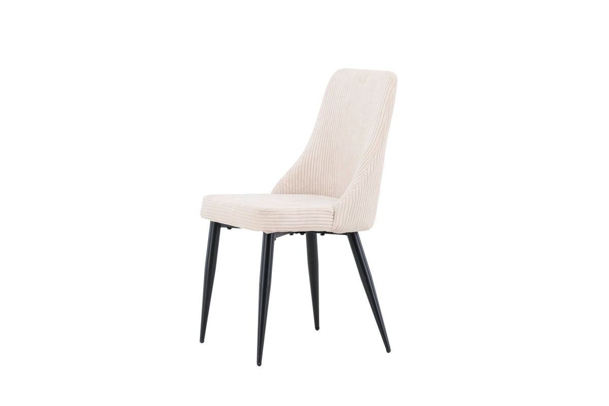 Leone spisebordsstole - beige, sort - 2 stk. - billede 4