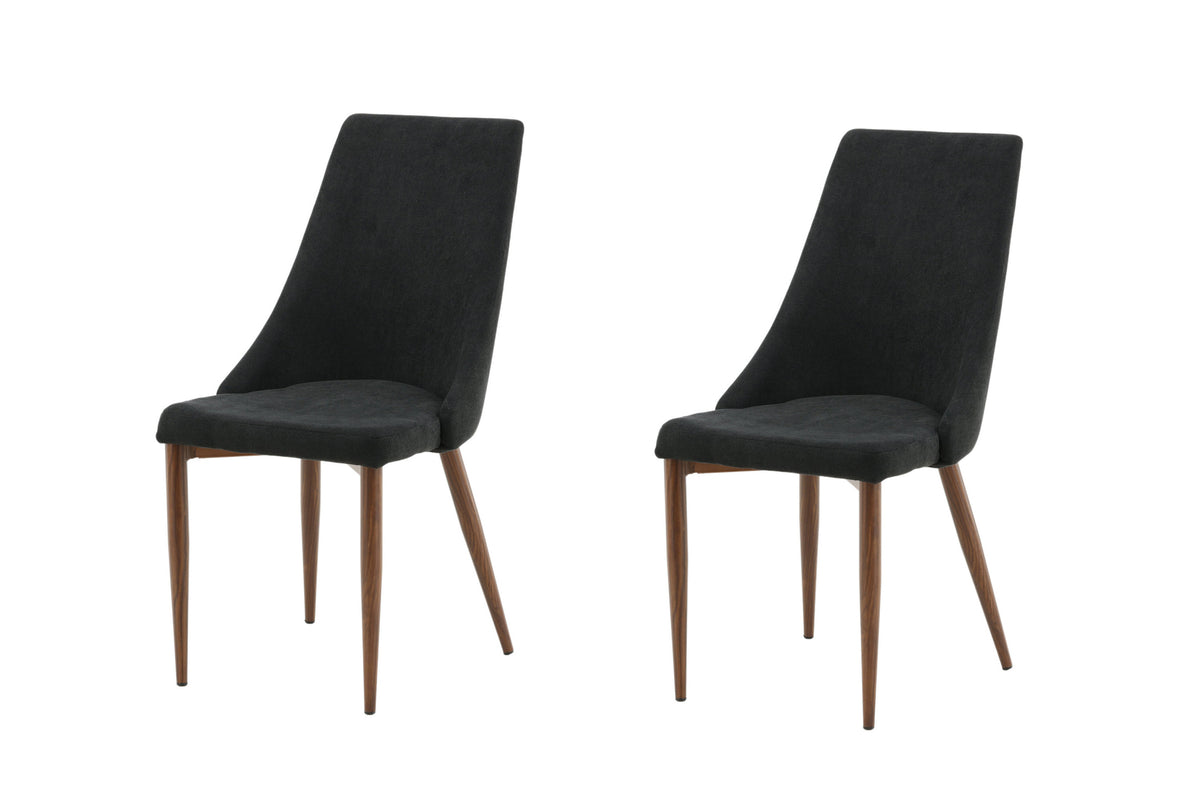 Leone spisebordsstole - sort, natur - 2 stk. - billede 1