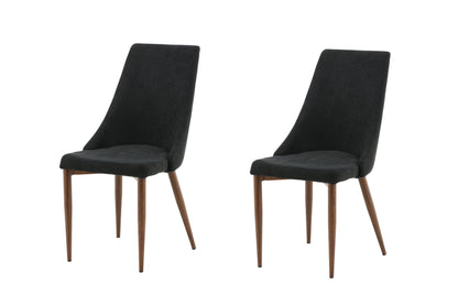 Leone spisebordsstole - sort, natur - 2 stk. - billede 1