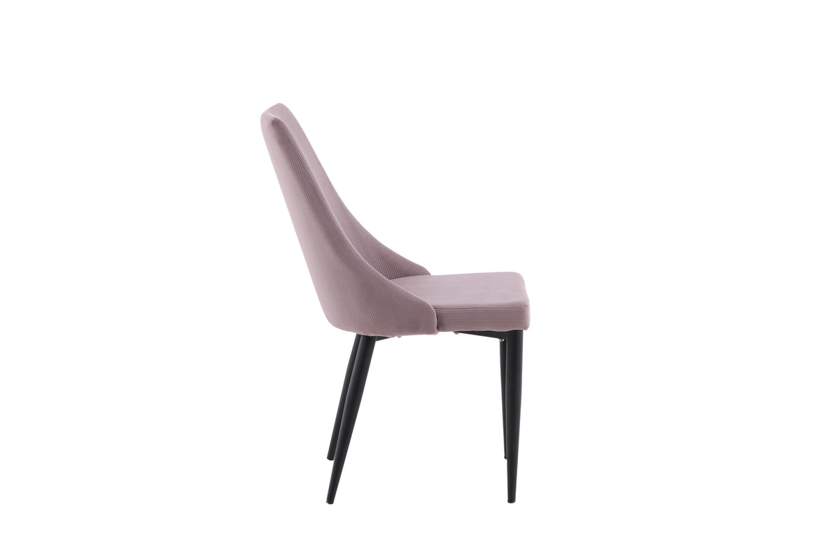 Leone spisebordsstole - støvet rosa, sort - 2 stk. - billede 11