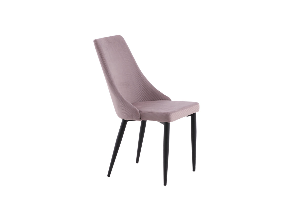 Leone spisebordsstole - støvet rosa, sort - 2 stk. - billede 12