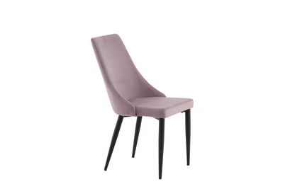 Leone spisebordsstole - støvet rosa, sort - 2 stk. - billede 12
