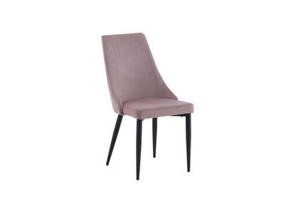 Leone spisebordsstole - støvet rosa, sort - 2 stk. - billede 13