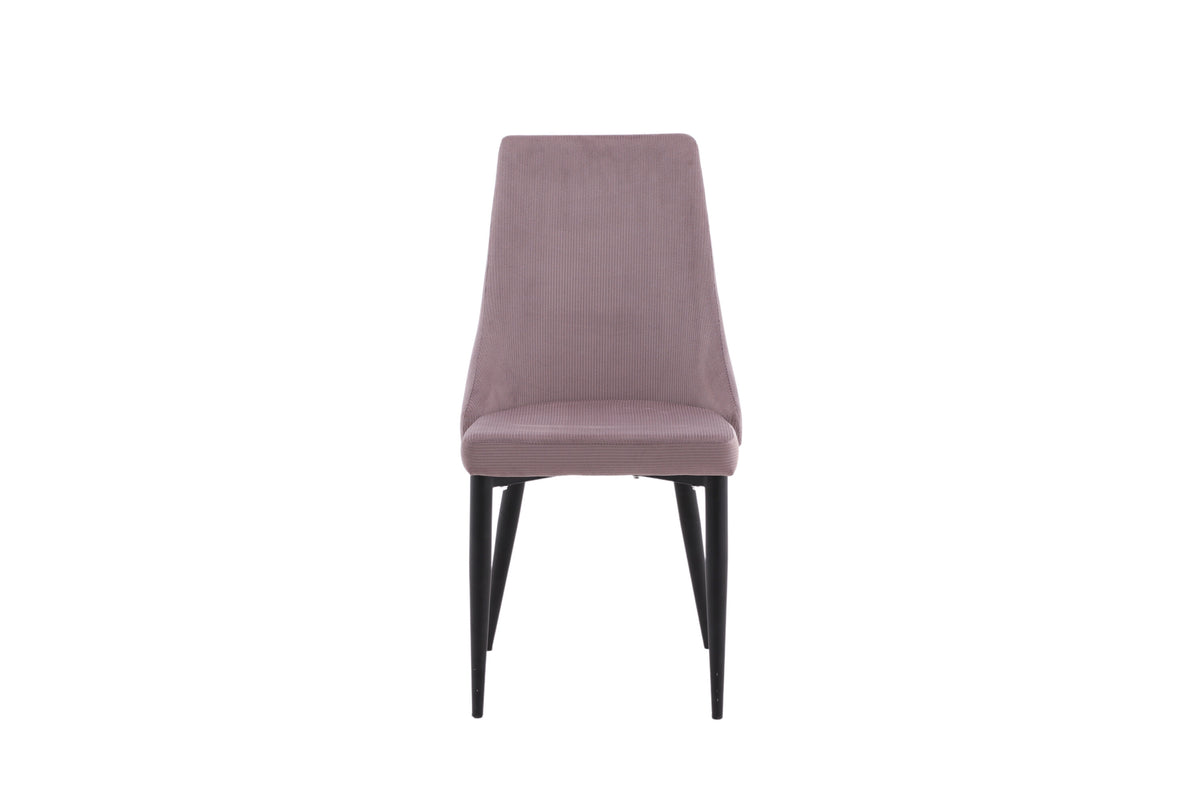 Leone spisebordsstole - støvet rosa, sort - 2 stk. - billede 2