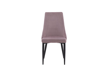 Leone spisebordsstole - støvet rosa, sort - 2 stk. - billede 2