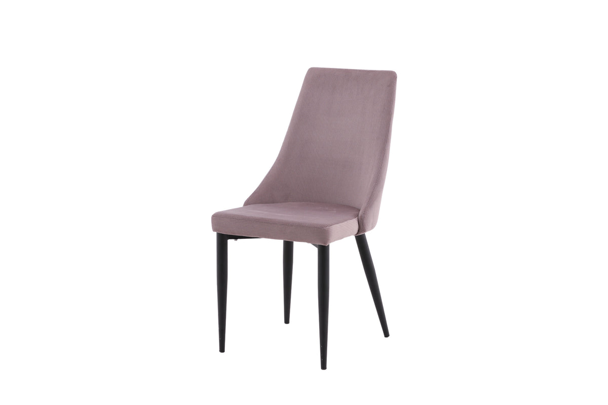 Leone spisebordsstole - støvet rosa, sort - 2 stk. - billede 3