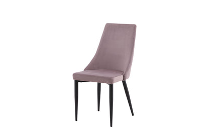 Leone spisebordsstole - støvet rosa, sort - 2 stk. - billede 3