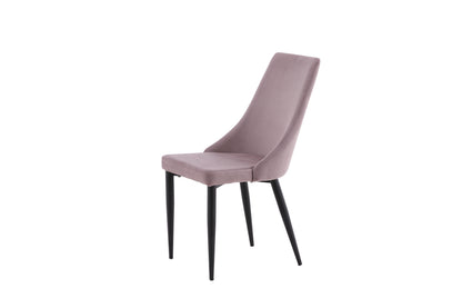 Leone spisebordsstole - støvet rosa, sort - 2 stk. - billede 4