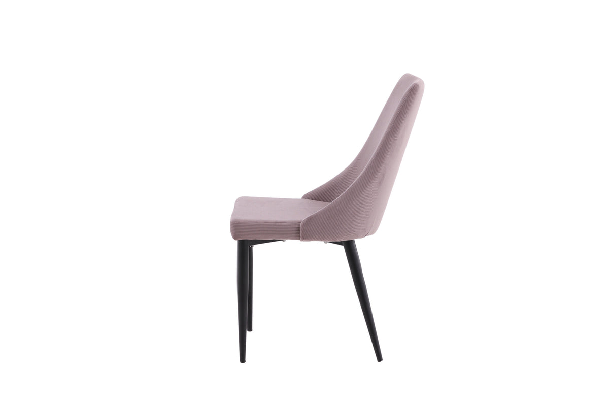 Leone spisebordsstole - støvet rosa, sort - 2 stk. - billede 5