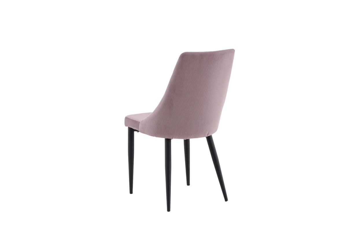 Leone spisebordsstole - støvet rosa, sort - 2 stk. - billede 7