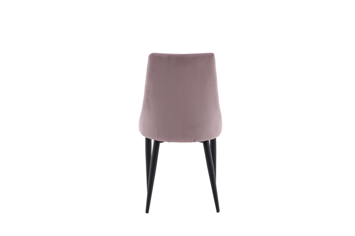 Leone spisebordsstole - støvet rosa, sort - 2 stk. - billede 8