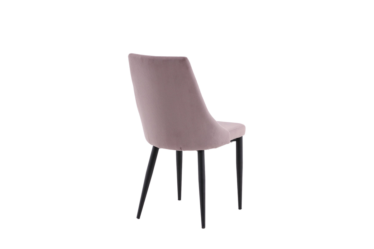 Leone spisebordsstole - støvet rosa, sort - 2 stk. - billede 9