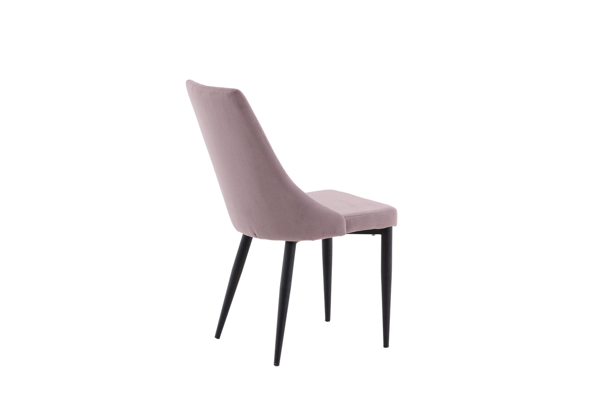 Leone spisebordsstole - støvet rosa, sort - 2 stk. - billede 10