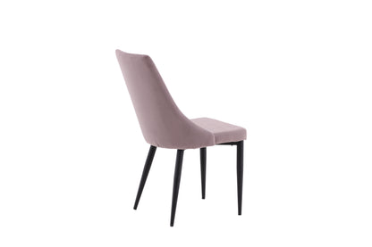 Leone spisebordsstole - støvet rosa, sort - 2 stk. - billede 10