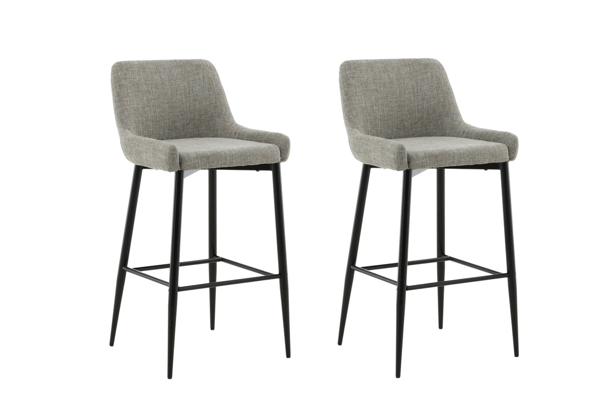 Plaza barstole - beige, sort - 2 stk. - billede 1