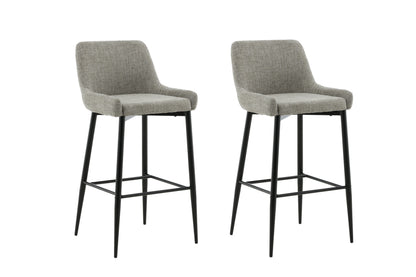 Plaza barstole - beige, sort - 2 stk. - billede 1