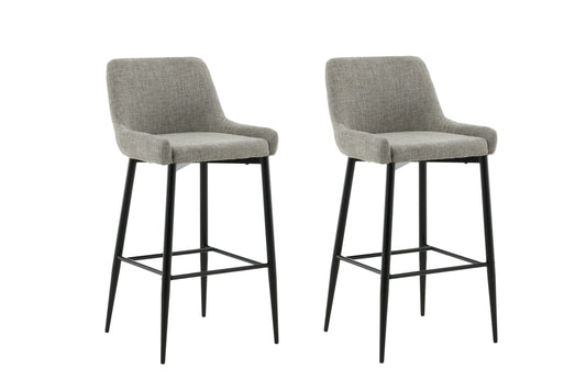 Plaza barstole - beige, sort - 2 stk. - billede 1